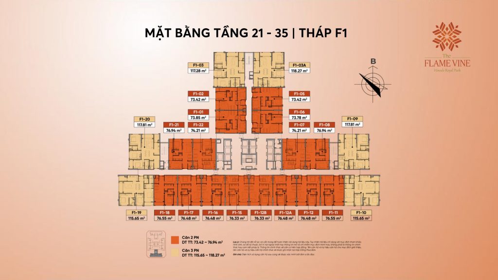 Mặt bằng tầng 21-35
